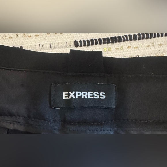 Express Black High Waisted Paperbag Ankle Pant Size 6L - Picture 3 of 5